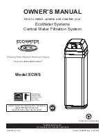 Preview for 1 page of EcoWater ECWS Owner'S Manual