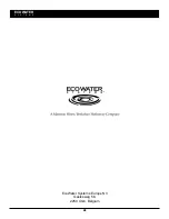 Preview for 48 page of EcoWater ERM10CE+ Owner'S Manual