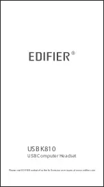 Preview for 1 page of EDIFIER USB K810 Manual