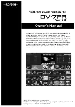 Edirol DV-7PR Owner'S Manual preview