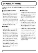 Preview for 4 page of Edirol M-10E Owner'S Manual