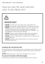 Preview for 32 page of Edwards & Co Avery Base Unit Use & Care Manual