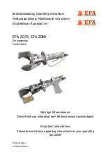 Preview for 1 page of EFA Z079 Operating And Maintenance Instructions, Sparepart List