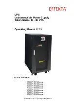 Effekta ACX33TRS10K Series Operating Manual preview