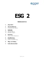 Preview for 1 page of Egger ESG 2 Manual