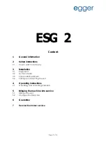 Preview for 7 page of Egger ESG 2 Manual