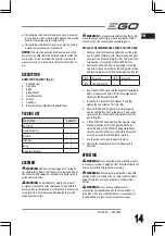 Preview for 16 page of Ego Power+ RTX2300 User Manual