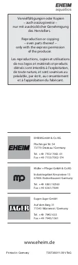 Preview for 31 page of EHEIM 3601 Manual