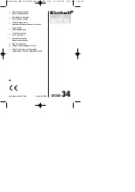 Einhell Royal MSB 34 Operating Instructions Manual preview