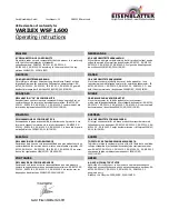 Preview for 6 page of eisenblatter VARILEX WSF 1600 Operating Instructions Manual