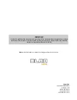 Preview for 18 page of ELAN Lighting CAB-330-BEAM-IP User Manual