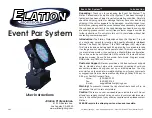 Preview for 1 page of Elation Event Par System User Instructions