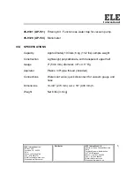 Preview for 8 page of Ele 45-9300 Operating Instructions Manual