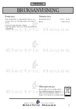 Preview for 7 page of Electric House 69520 Instruction Manual