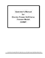 Preview for 2 page of ELECTRO FREEZE 30RMT Operator'S Manual