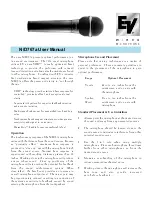 Preview for 1 page of Electro-Voice N/D767a User Manual