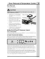 Preview for 9 page of Electrolux A01061301 Use And Care Manual