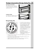 Preview for 17 page of Electrolux A01061301 Use And Care Manual