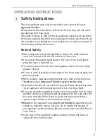 Preview for 5 page of Electrolux COMPETENCE E 1000 Operating Instructions Manual