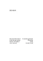 Preview for 1 page of Electrolux DD 6591 User Manual