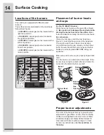 Preview for 14 page of Electrolux Dual Fuel Slide-In Rang Use And Care Manual