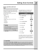 Preview for 21 page of Electrolux Dual Fuel Slide-In Rang Use And Care Manual