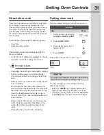 Preview for 31 page of Electrolux Dual Fuel Slide-In Rang Use And Care Manual