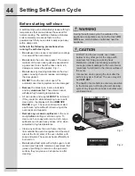 Preview for 44 page of Electrolux Dual Fuel Slide-In Rang Use And Care Manual