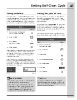 Preview for 45 page of Electrolux Dual Fuel Slide-In Rang Use And Care Manual