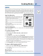 Preview for 21 page of Electrolux Dual Fuel Slide-In Range Use & Care Manual