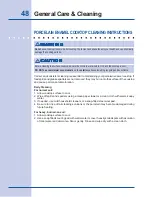 Preview for 48 page of Electrolux Dual Fuel Slide-In Range Use & Care Manual