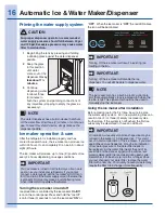 Preview for 16 page of Electrolux E23BC78IPS - 22.6 cu.ft Use And Care Manual