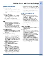 Preview for 23 page of Electrolux E23BC78IPS - 22.6 cu.ft Use And Care Manual