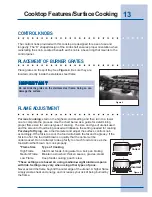 Preview for 13 page of Electrolux E30GF74GPS - 30" Pro-Style Gas Range Use And Care Manual