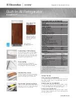 Preview for 3 page of Electrolux E32AR75GTT - Icon - Refrigerator Specifications