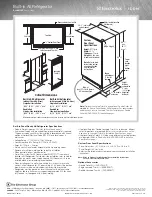 Preview for 4 page of Electrolux E32AR75GTT - Icon - Refrigerator Specifications