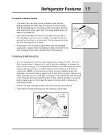 Preview for 15 page of Electrolux E32AR75GTT - Icon - Refrigerator Use & Care Manual