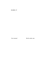 Preview for 1 page of Electrolux E4101-7 User Manual