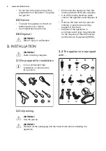 Preview for 6 page of Electrolux E784F303BI User Manual