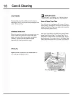 Preview for 16 page of Electrolux EDW7505HPS - Semi-Integrated Dishwasher With 5 Wash Cycles Care Manual