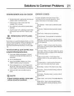 Preview for 21 page of Electrolux EDW7505HPS - Semi-Integrated Dishwasher With 5 Wash Cycles Care Manual