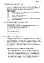 Preview for 3 page of Electrolux EEQ67410W User Manual