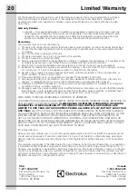 Preview for 20 page of Electrolux EFLS210TIS Use & Care Manual