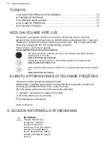 Preview for 74 page of Electrolux EFV536K User Manual