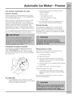 Preview for 21 page of Electrolux EI23BC35KB4 Use And Care Manual