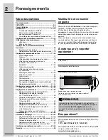 Preview for 2 page of Electrolux EI30GF55GS - 30 Inch Gas Range (French) Manual D’Utilisation Et D’Entretien