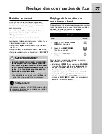 Preview for 27 page of Electrolux EI30GF55GS - 30 Inch Gas Range (French) Manual D’Utilisation Et D’Entretien