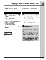 Preview for 33 page of Electrolux EI30GF55GS - 30 Inch Gas Range (French) Manual D’Utilisation Et D’Entretien