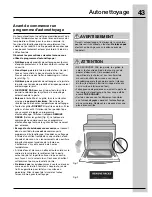 Preview for 43 page of Electrolux EI30GF55GS - 30 Inch Gas Range (French) Manual D’Utilisation Et D’Entretien