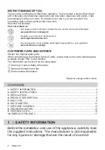 Preview for 2 page of Electrolux EIL83443BW User Manual